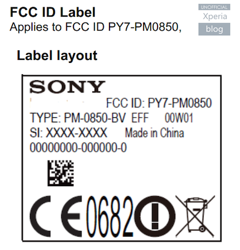 Sony Xperia Z4 FCC