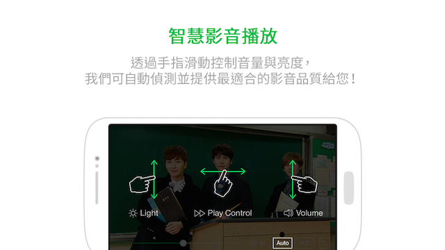 【圖三】LINE TV的操作介面專為｢手滑族｣量身打造，直覺式的操作介面簡單易用，讓通勤族｢一指｣輕