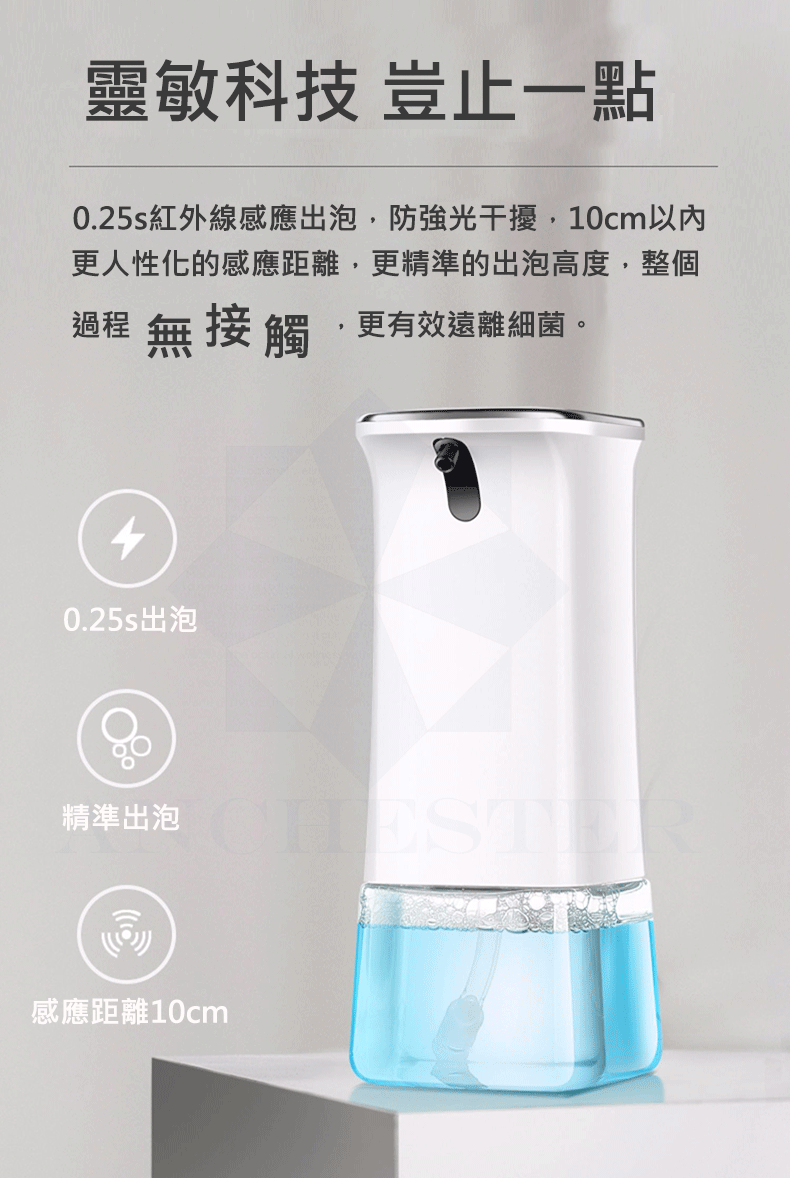 【限時預購】超靜音智能防水IPX4酒精泡沫 自動感應起泡機 給皂機 | 好康情報誌