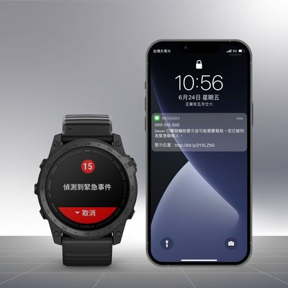 當Garmin裝置偵測到事故發生可即時發送求救訊息給緊急聯絡人.jpg