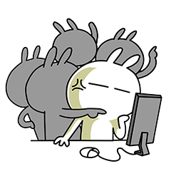 WeChat新聞圖檔貼圖兔斯基上班篇(單)_別煩我.gif